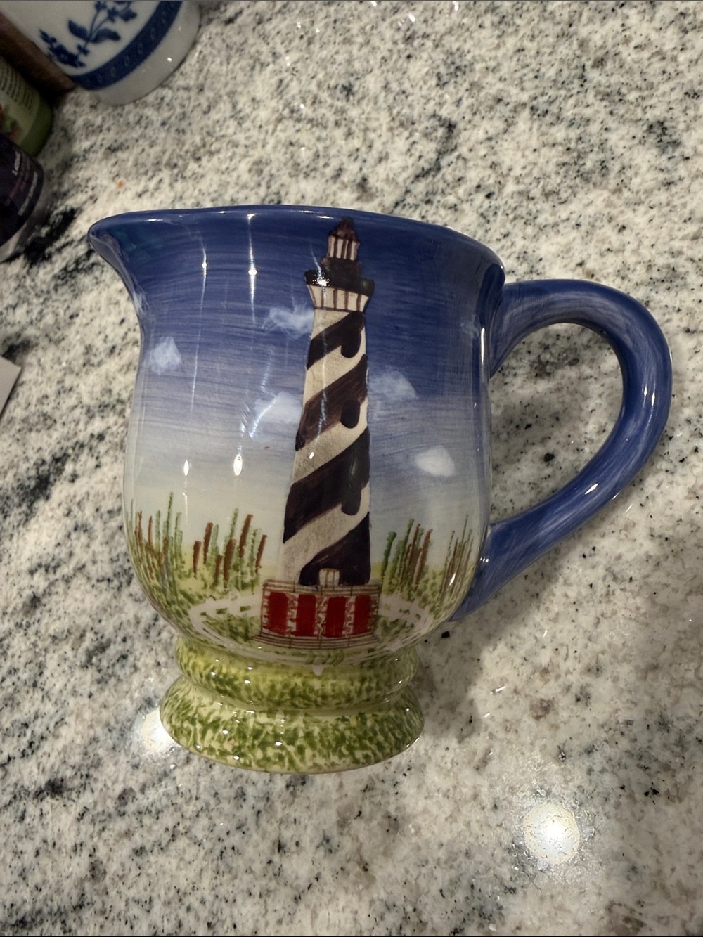 Distinctively Lefton Hand Painted Lighthouse Creamer